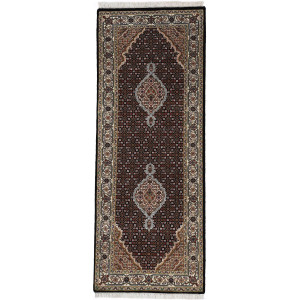 Woven Arts Loper Oosters tapijt Tabriz Mahi met de hand geknoopt, woonkamer, zuivere wol voor een warme omgevingsklimaat