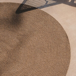 Kave Home Rond Vloerkleed 'Despas' 200cm, kleur Beige