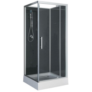 Xellanz Domino complete douchecabine 90x90x210 alu mat 5mm glas 10187