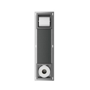 Xellanz Rocko toiletrolhouder zonder klep en reserverolhouder inbouw gunmetal 33.2186