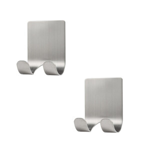 XIVADA Scheermeshaakjes - Zelfklevend - Rvs - Zilver - Set van 2