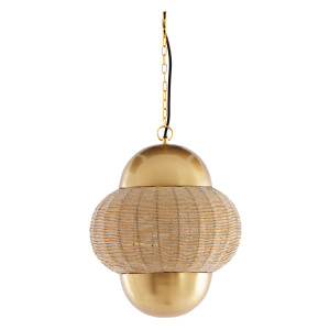 Light & Living Hanglamp 'Cetara' Kralen, 33cm, kleur Goud/Brons