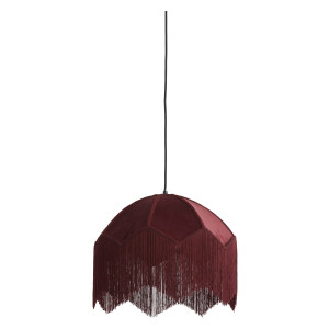 Light & Living Hanglamp 'Malacia' Velvet, 40cm, kleur Bordeaux