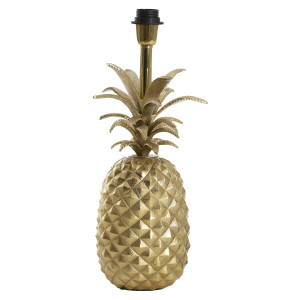 Light & Living Tafellamp 'Pineapple' 42cm, kleur Goud (excl. kap)