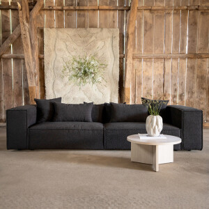 Nohr 3-zits Bank 'Yulonda' Bouclé, kleur Zwart