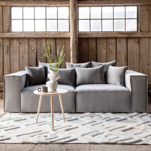 Nohr 3-zits Bank 'Yulonda' Linnen, kleur Grijs