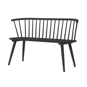 Yuri houten eetkamerbank zwart - 112 cm