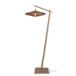 GOOD&MOJO Vloerlamp 'Zanzibar' Bamboe en rotan, 176cm, kleur Naturel