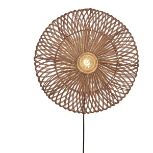 GOOD&MOJO Wandlamp 'Zanzibar' Rotan, 55cm, kleur Naturel