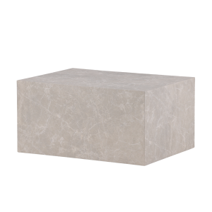 Zayn houten marmerlook salontafel grijsbeige - 80 x 60 cm