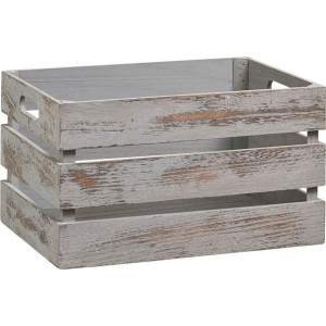Zeller Present Houten kist Vintage Diepte: ca. 25 cm, Breedte: ca. 35 cm (1 stuk)
