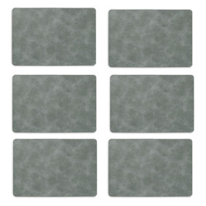 Zeller Present Set placemats Kunstleer, 6-delig, 30 x 42,5 cm (set, 6 stuks)