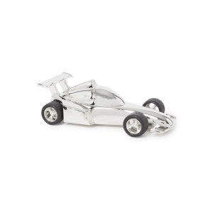 Zilverstad Raceauto spaarpot 5 cm