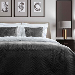 Bedsprei Madeline - Zwart - 270x260cm Van Zo!Home Microvezel - Dekbed-Discounter.nl