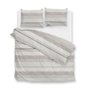 Dekbedovertrek Katoen Flanel - Pia - Lits-Jumeaux XL (260x200 Cm) - Bruin & Beige Flanel - Patroon - Zo!Home - Dekbed-Discounter.nl