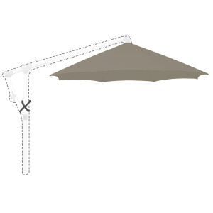 Zweefparasoldoek Glatz Sunwing® C+   300cm rond stofklasse 4 (461 taupe)