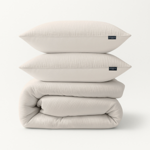 Dekbedovertrek Mousseline - Lits-Jumeaux (240x220 Cm) - Off White Microvezel - Effen - Zydante - Dekbed-Discounter.nl